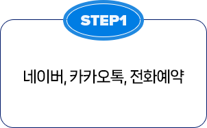 STEP1 네이버, 카카오톡, 전화예약